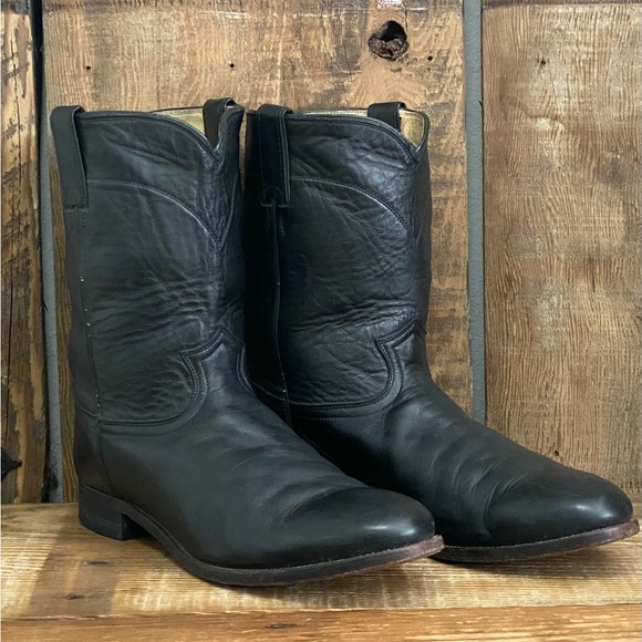 Justin Boots Shoes Justin Mens Roper Boots Black 4 Cowboy Shoes